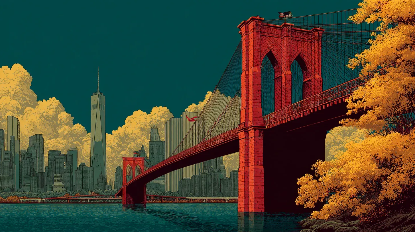 Brooklyn Bridge Illustration